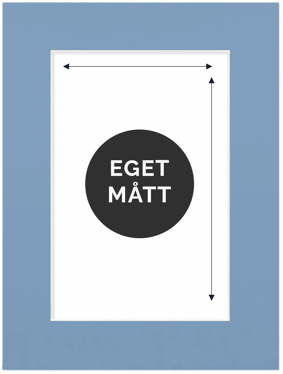 Passepartout Biscay Blue Måttanpassad