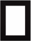 Passepartout Svart med vit kant 40x50