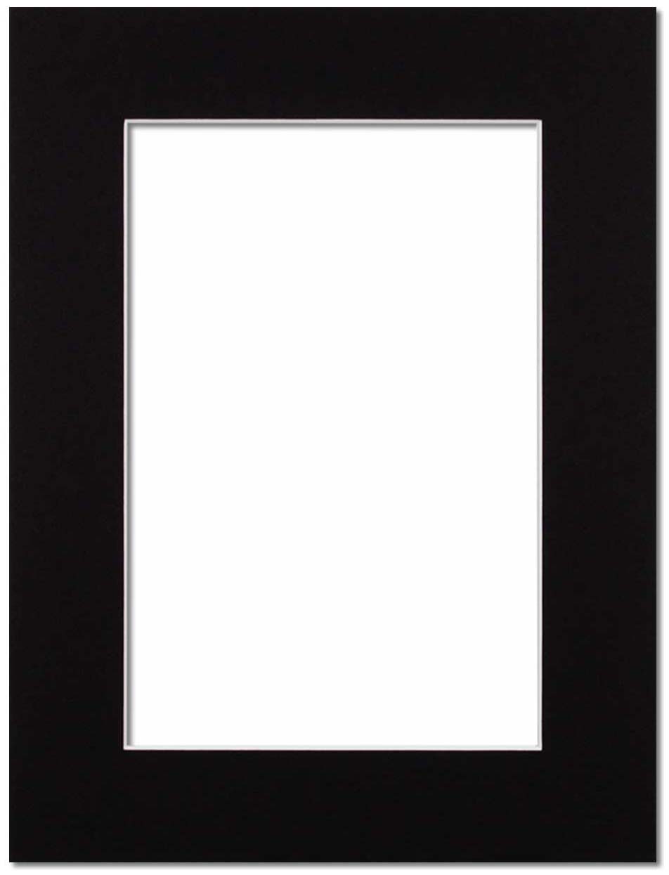Passepartout Svart med Vit kant 28x35 Passepartout Svart med Vit kant 28x35