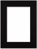 Passepartout Svart med vit kant 21x29.7(A4)