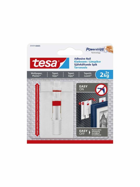 Tesa Powerstrips Tapet och Gips 2x2kg justerbara
