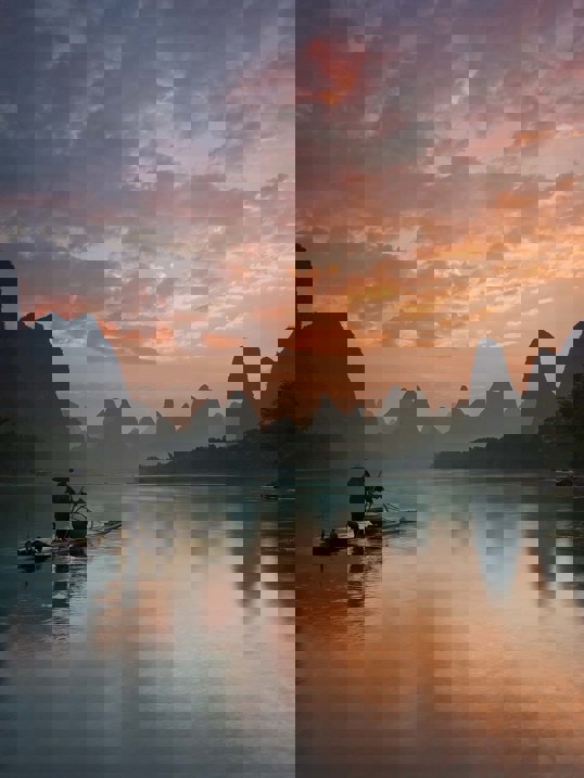 Art Print - Yan Zhang - Li River Sunrise 50x70