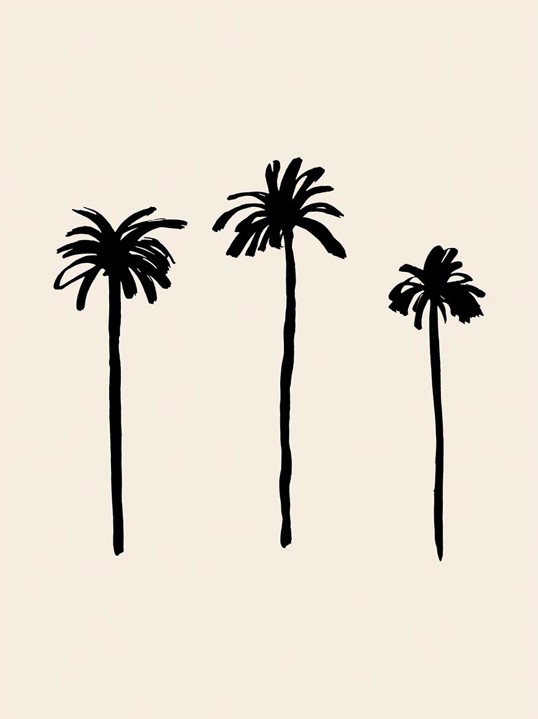 Poster Palm Trees Ink