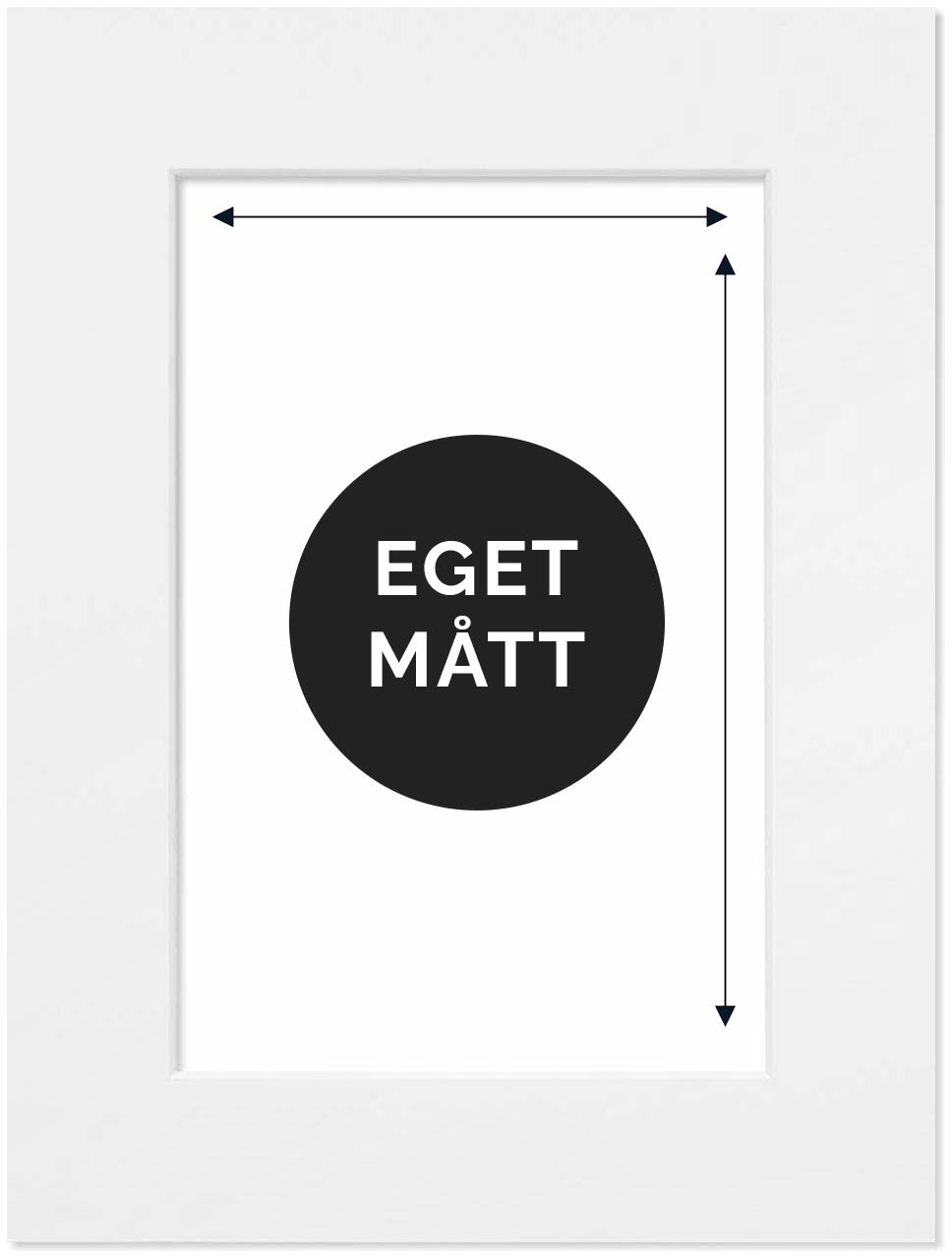 Passepartout Vit Måttanpassad