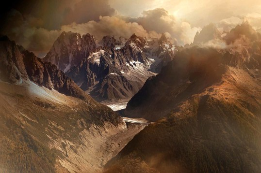 Art Print - Mont Blanc Massiv 100x140