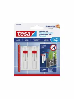 Tesa Powerstrips Kakel och Metall 2x3kg justerbara