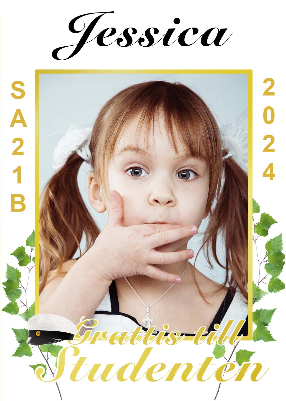Studentskylt Klassisk 5 35x50 Studentskylt Klassisk 5 35x50