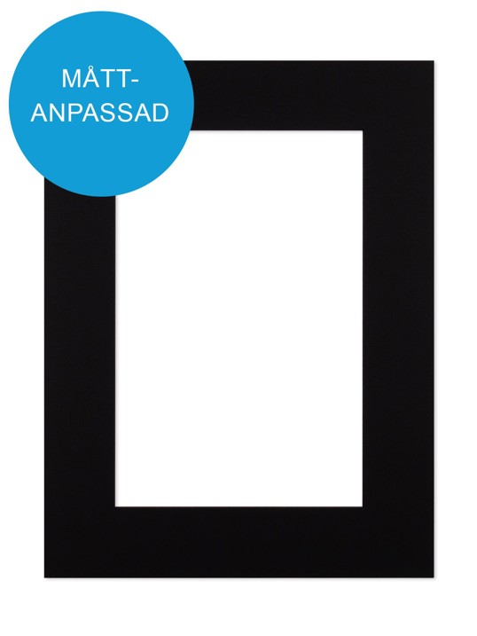Passepartout Måttanpassad Svart