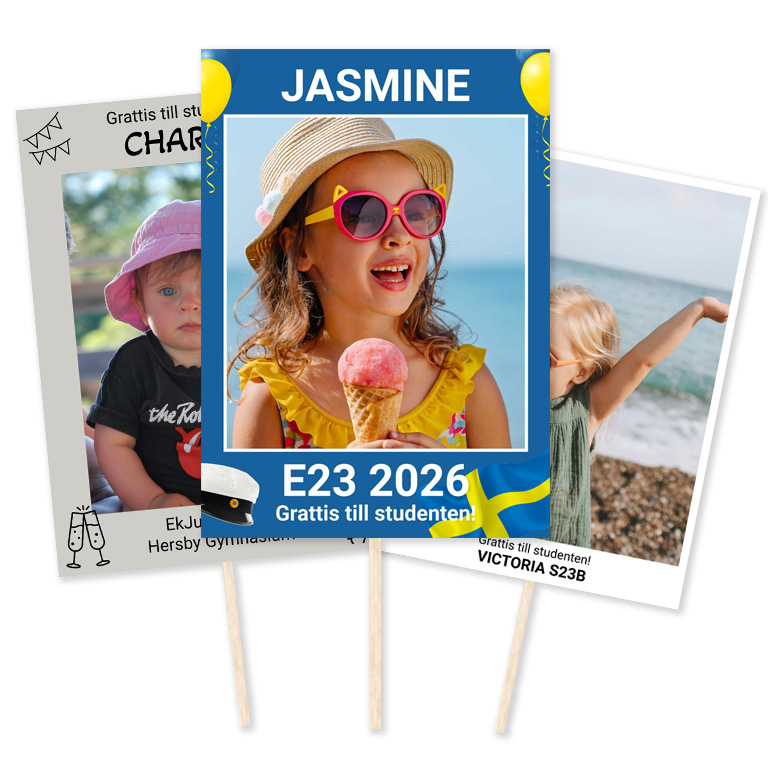 Studentskylt och studentplakat