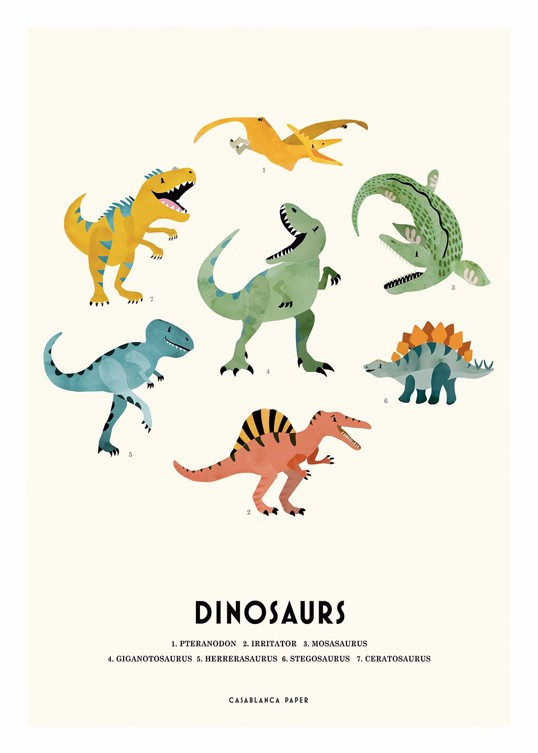 Art Print - Casablanca Paper - Dinosaurs