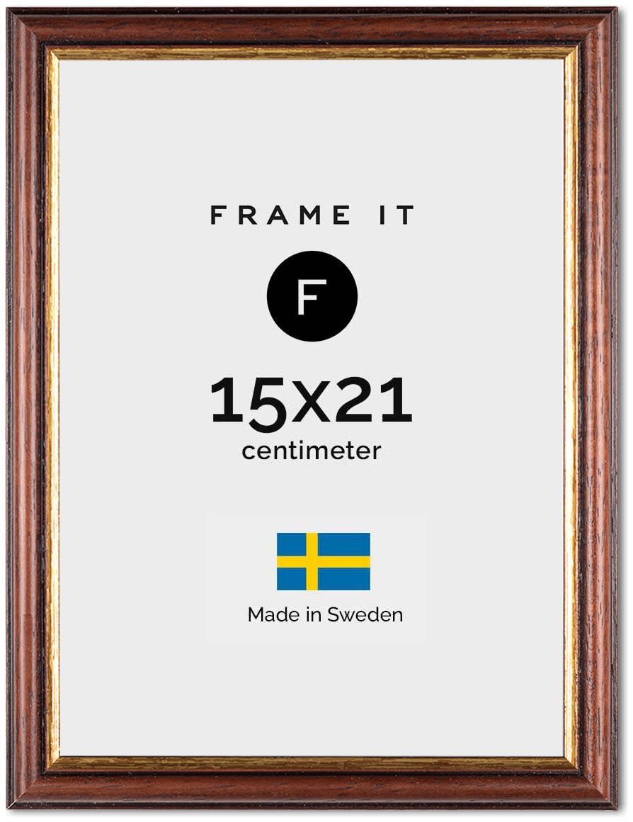 Ram Prag Guld/Brun 15x21 - Fotoram för bilder och foton - FRAME IT