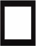 Passepartout Svart med vit kant 50x70