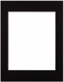 Passepartout Svart med vit kant 50x70