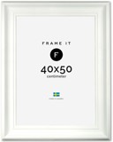 Ram Stockholm Vit 40x50