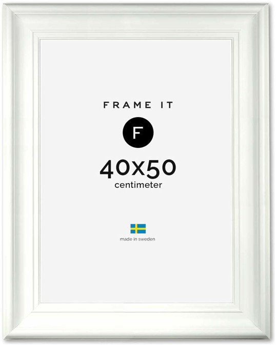 Ram Stockholm Vit 40x50