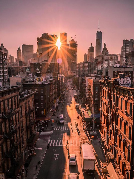 Poster NYC Sunset 50x70