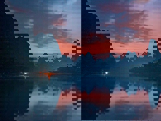 Art Print - Yan Zhang - Dawn of Li River 30x40