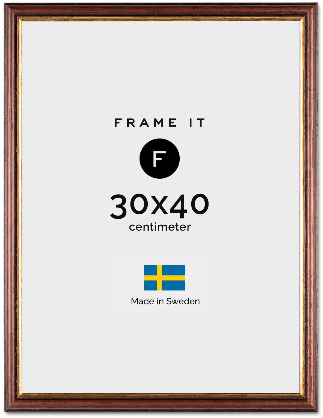 Ram Prag Guld/Brun 30x40 Ram Prag Guld/Brun 30x40