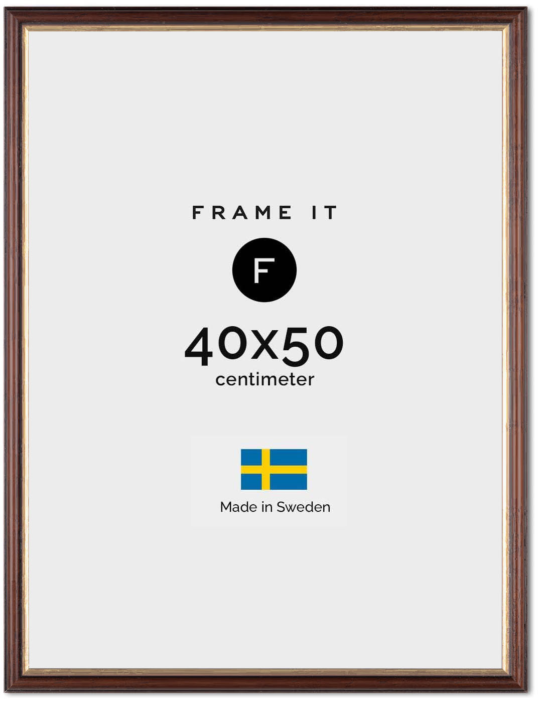 Ram Prag Guld/Brun 40x50 - Tavelram för posters och prints - FRAME IT