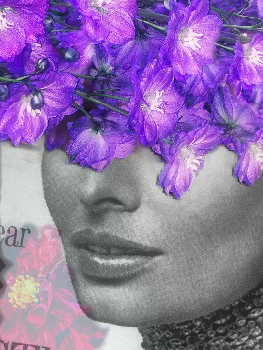 Art Print - Jenny Sandersson - Audrey in purple flowers 70x100